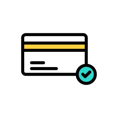 Web sitesi tasarımı ve masaüstü zarfları için kredi kartı simgesi, geliştirme. premium paket.