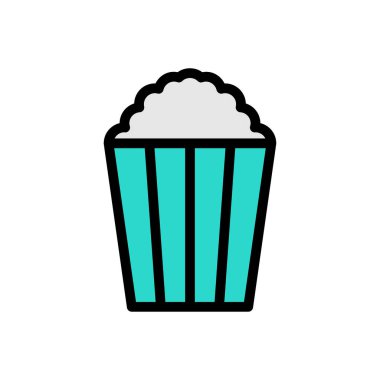 Web sitesi tasarımı ve masaüstü zarfları için patlamış mısır simgesi geliştirme. premium paket.