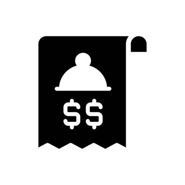 İnternet sitesi tasarımı ve masaüstü zarfları için restoran fatura simgesi, geliştirme. premium paket.