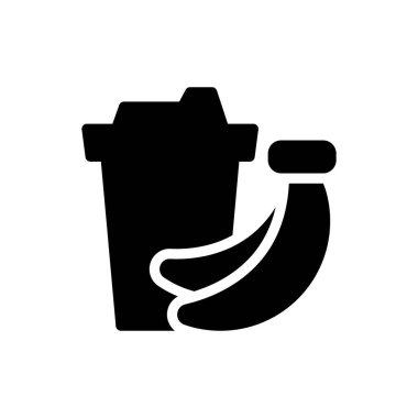 Web sitesi tasarımı ve masaüstü zarfları için muz suyu simgesi, geliştirme. premium paket.