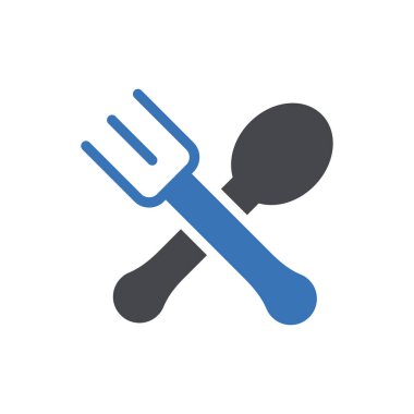 Web sitesi tasarımı ve masaüstü zarfları için çatal kaşık Simgesi, geliştirme. premium paket.