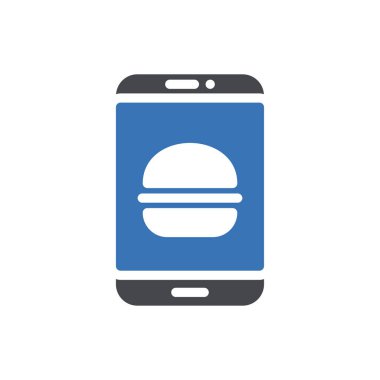 Web sitesi tasarımı ve masaüstü zarfları için çevrimiçi burger simgesi, geliştirme. premium paket.