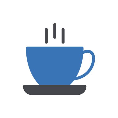 Web sitesi tasarımı ve masaüstü zarfları için sıcak kahve ikonu, geliştirme. premium paket.