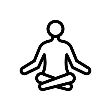 Web sitesi tasarımı ve masaüstü zarfları için yoga simgesi, geliştirme. premium paket.