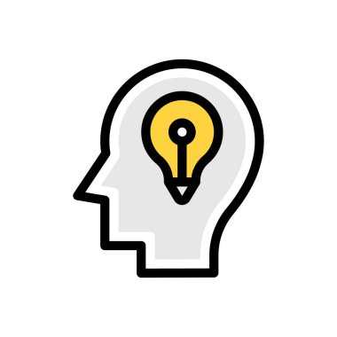 Web sitesi tasarımı ve masaüstü zarfları için zihin simgesi, geliştirme. premium paket.