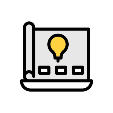 Web sitesi tasarımı ve masaüstü zarfları için simge planlama, geliştirme. premium paket.