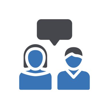 Web sitesi tasarımı ve masaüstü zarfları için tartışma simgesi, geliştirme. premium paket.