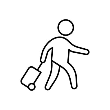 man traveling Icon for website design and desktop envelopment, development. premium pack.