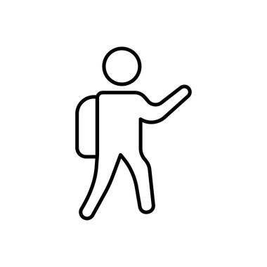 Web sitesi tasarımı ve masaüstü zarfları için turist simgesi, geliştirme. premium paket.