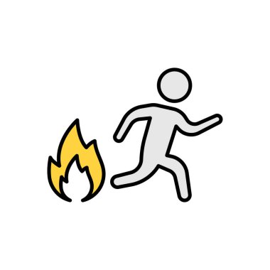 running fire Icon for website design and desktop envelopment, development. premium pack.