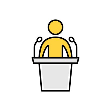 Web sitesi tasarımı ve masaüstü zarfları için tartışma simgesi, geliştirme. premium paket.