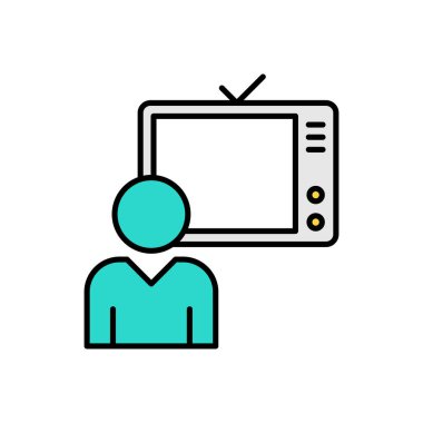 Web sitesi tasarımı ve masaüstü zarfları için Simge TV şovu, geliştirme. premium paket.