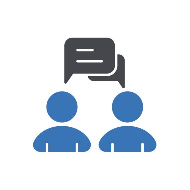 Web sitesi tasarımı ve masaüstü zarfları için grup sohbet simgesi, geliştirme. premium paket.