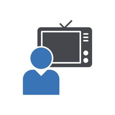 Web sitesi tasarımı ve masaüstü zarfları için Simge TV şovu, geliştirme. premium paket.