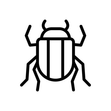 Web sitesi tasarımı ve masaüstü zarfları için böcek simgesi, geliştirme. premium paket.