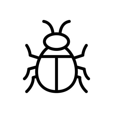 Web sitesi tasarımı ve masaüstü zarfları için böcek simgesi, geliştirme. premium paket.