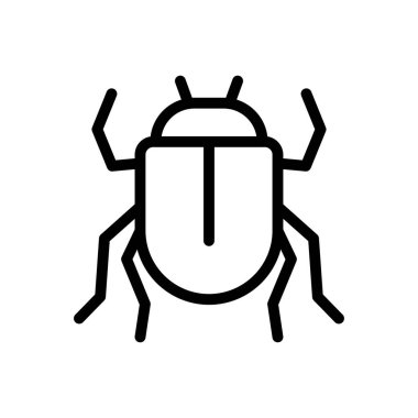 Web sitesi tasarımı ve masaüstü zarfları için böcek simgesi, geliştirme. premium paket.