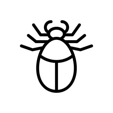 Web sitesi tasarımı ve masaüstü zarfları için böcek simgesi, geliştirme. premium paket.