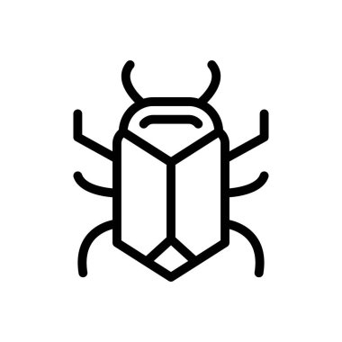 Web sitesi tasarımı ve masaüstü zarfları için böcek simgesi, geliştirme. premium paket.