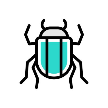 Web sitesi tasarımı ve masaüstü zarfları için böcek simgesi, geliştirme. premium paket.