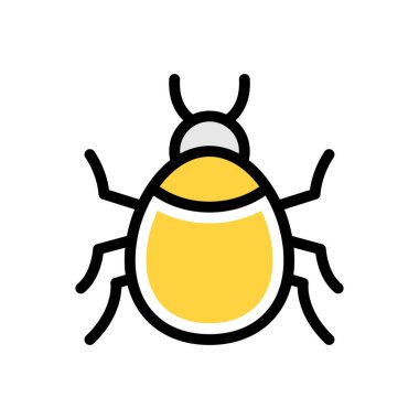 Web sitesi tasarımı ve masaüstü zarfları için böcek simgesi, geliştirme. premium paket.