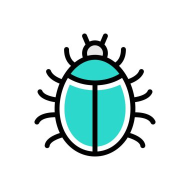 Web sitesi tasarımı ve masaüstü zarfları için böcek simgesi, geliştirme. premium paket.