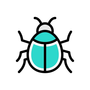 Web sitesi tasarımı ve masaüstü zarfları için böcek simgesi, geliştirme. premium paket.