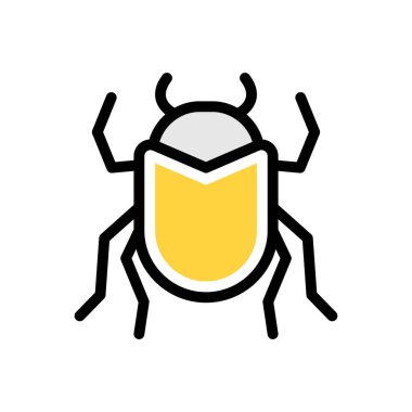 Web sitesi tasarımı ve masaüstü zarfları için böcek simgesi, geliştirme. premium paket.