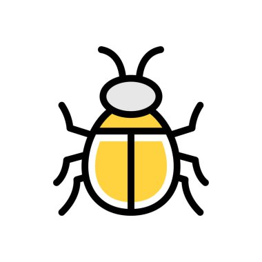 Web sitesi tasarımı ve masaüstü zarfları için böcek simgesi, geliştirme. premium paket.