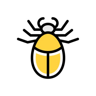 Web sitesi tasarımı ve masaüstü zarfları için böcek simgesi, geliştirme. premium paket.