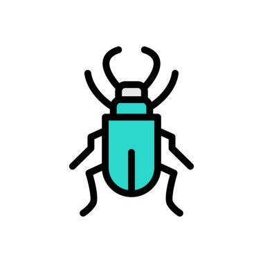 Web sitesi tasarımı ve masaüstü zarfları için böcek simgesi, geliştirme. premium paket.