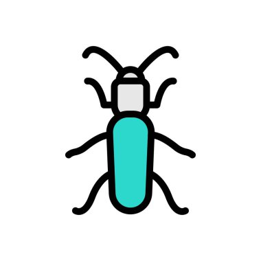 Web sitesi tasarımı ve masaüstü zarfları için böcek simgesi, geliştirme. premium paket.