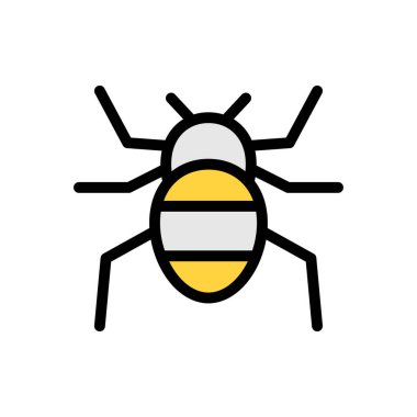 Web sitesi tasarımı ve masaüstü zarfları için böcek simgesi, geliştirme. premium paket.