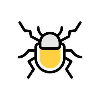 Web sitesi tasarımı ve masaüstü zarfları için böcek simgesi, geliştirme. premium paket.