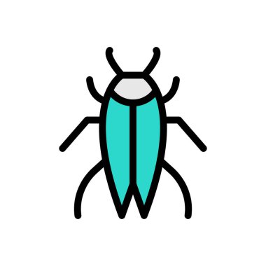 Web sitesi tasarımı ve masaüstü zarfları için böcek simgesi, geliştirme. premium paket.