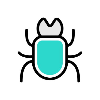 Web sitesi tasarımı ve masaüstü zarfları için böcek simgesi, geliştirme. premium paket.