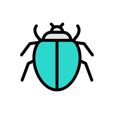 Web sitesi tasarımı ve masaüstü zarfları için böcek simgesi, geliştirme. premium paket.