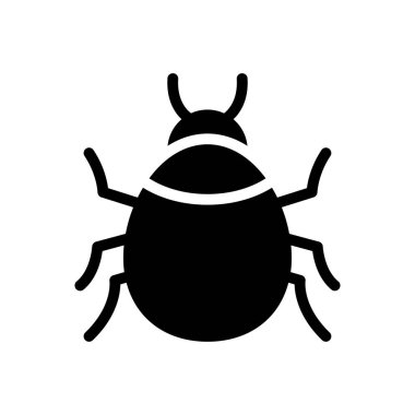 Web sitesi tasarımı ve masaüstü zarfları için böcek simgesi, geliştirme. premium paket.