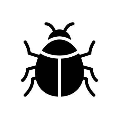 Web sitesi tasarımı ve masaüstü zarfları için böcek simgesi, geliştirme. premium paket.