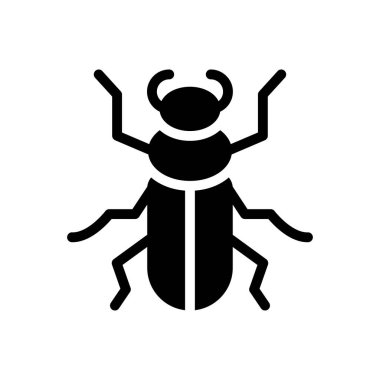 Web sitesi tasarımı ve masaüstü zarfları için böcek simgesi, geliştirme. premium paket.