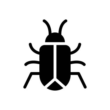 Web sitesi tasarımı ve masaüstü zarfları için böcek simgesi, geliştirme. premium paket.