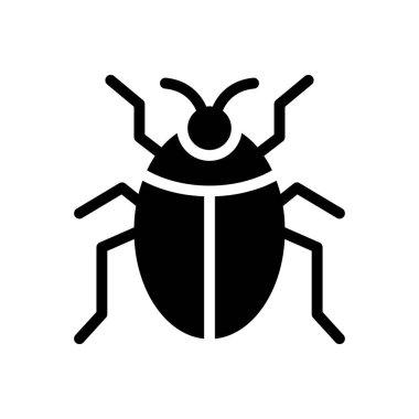 Web sitesi tasarımı ve masaüstü zarfları için böcek simgesi, geliştirme. premium paket.