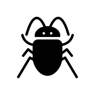 Web sitesi tasarımı ve masaüstü zarfları için böcek simgesi, geliştirme. premium paket.