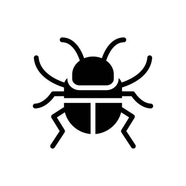 Web sitesi tasarımı ve masaüstü zarfları için böcek simgesi, geliştirme. premium paket.