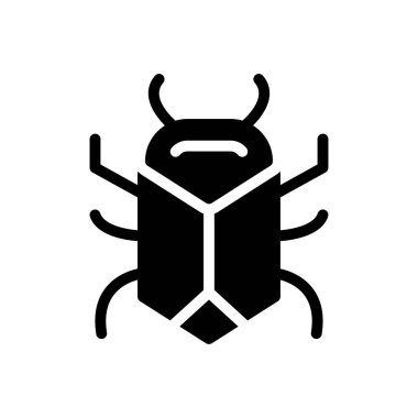 Web sitesi tasarımı ve masaüstü zarfları için böcek simgesi, geliştirme. premium paket.