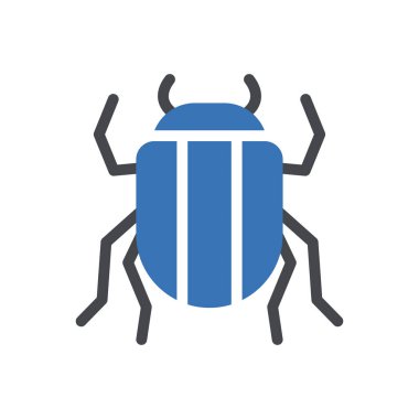 Web sitesi tasarımı ve masaüstü zarfları için böcek simgesi, geliştirme. premium paket.