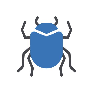 Web sitesi tasarımı ve masaüstü zarfları için böcek simgesi, geliştirme. premium paket.