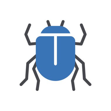 Web sitesi tasarımı ve masaüstü zarfları için böcek simgesi, geliştirme. premium paket.