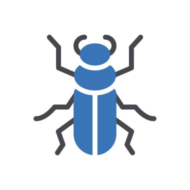 Web sitesi tasarımı ve masaüstü zarfları için böcek simgesi, geliştirme. premium paket.