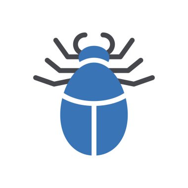 Web sitesi tasarımı ve masaüstü zarfları için böcek simgesi, geliştirme. premium paket.